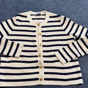 Vineyard Vines Navy and White Striped Sweater